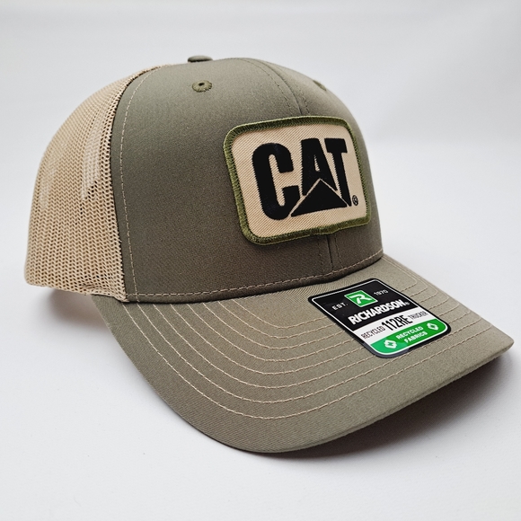 CAT Richardson 112 Trucker Mesh Snapback Hat Cap Loden Embroider… - Picture 2 of 4